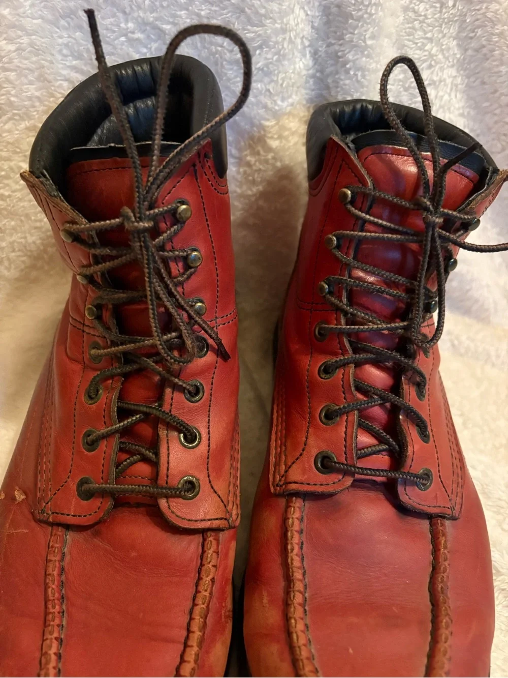 Men’s Red Wing 6” Supersole Soft Toe Red Moc Work Boots 11.5 USA Made 202